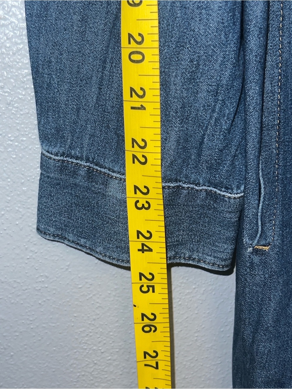 GAP Blue Denim Western Shirt Dress - Blue - Picture 14 of 15
